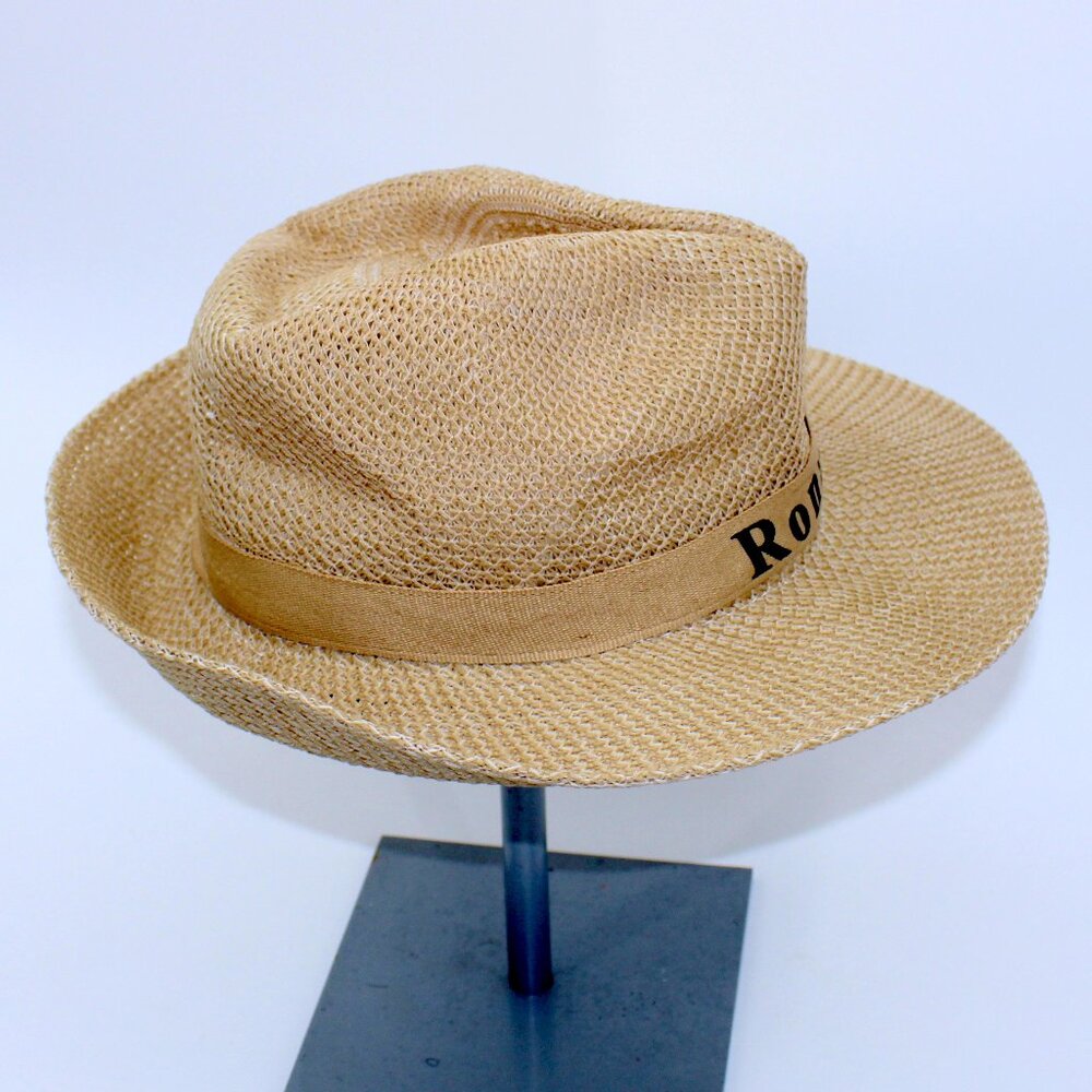 RONALDINO Small Curly Brim Straw Sun Hat - Picture 2 of 5